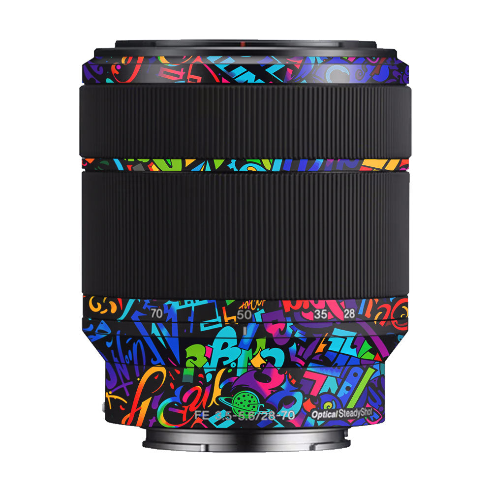 Colorful Urban Street Art Lettering Sony FE 28–70mm f/3.5–5.6 OSS Camera Lens Skin