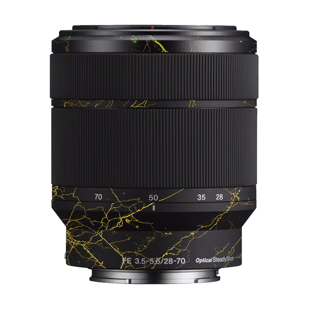 Electric Gold Veins Sony FE 28–70mm f/3.5–5.6 OSS Camera Lens Skin