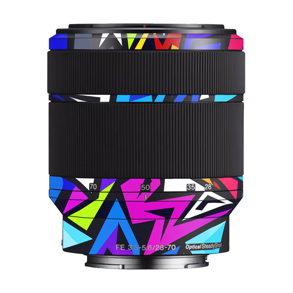 Bold Geometric Pop Sony FE 28–70mm f/3.5–5.6 OSS Camera Lens Skin