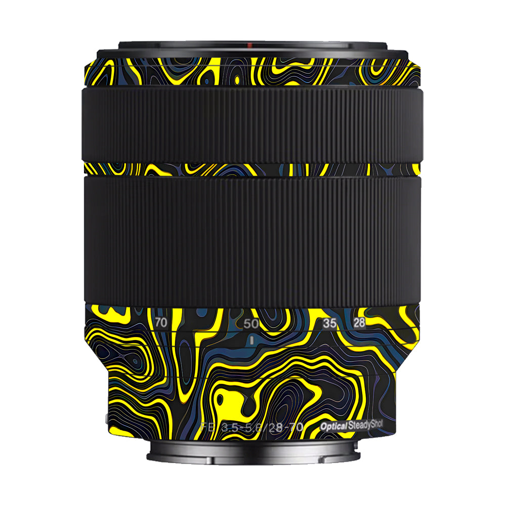 Neon Lava Contours Sony FE 28–70mm f/3.5–5.6 OSS Camera Lens Skin