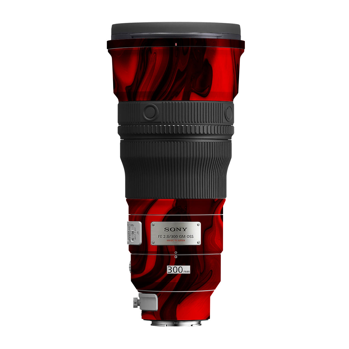 Red Lava Flow Sony FE 300mm F/2.8 GM OSS Camera Lens Skin