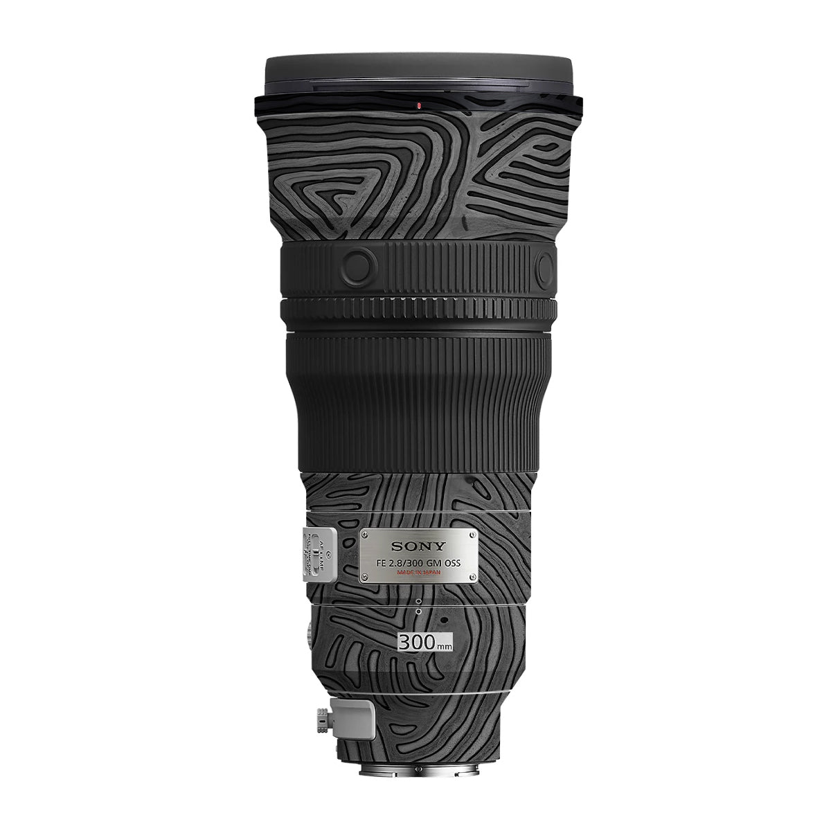 Monochrome Line Maze Sony FE 300mm F/2.8 GM OSS Camera Lens Skin