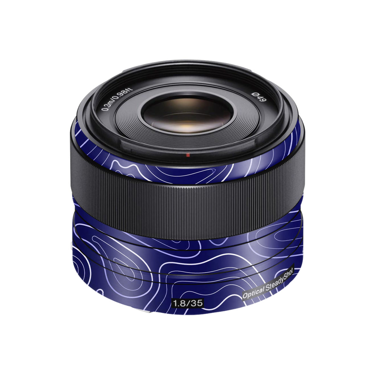 Deep Blue Contour Sony FE 35mm F/1.8 Camera Lens Skin