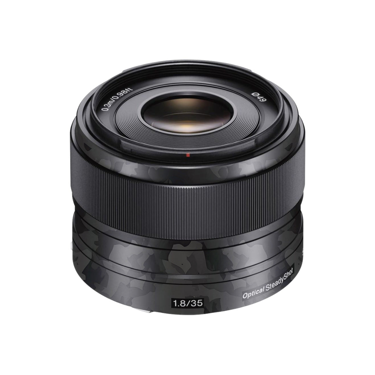 Black Camouflage Sony FE 35mm F/1.8 Camera Lens Skin