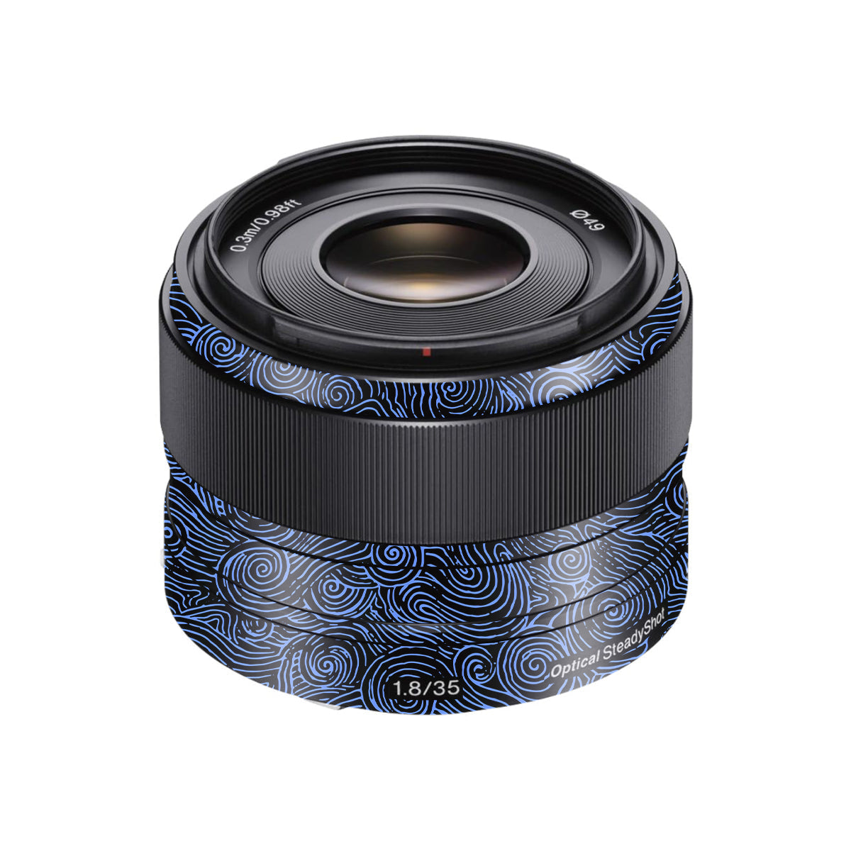 Blue Spirals Sony FE 35mm F/1.8 Camera Lens Skin