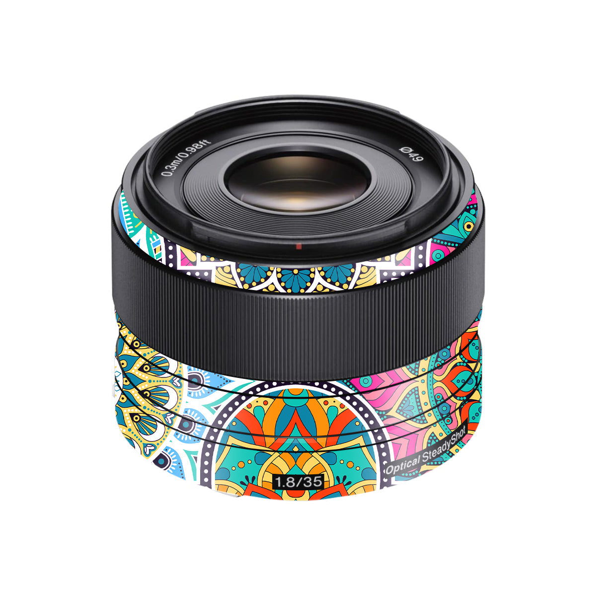 Boho Mandala Tile Pattern Sony FE 35mm F/1.8 Camera Lens Skin