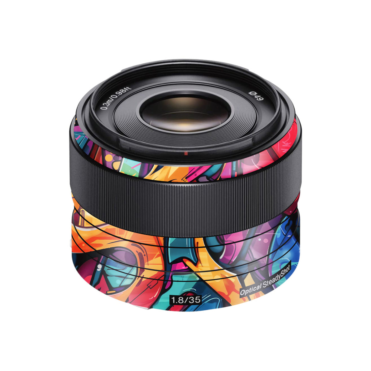 Urban Graffiti Explosion Sony FE 35mm F/1.8 Camera Lens Skin