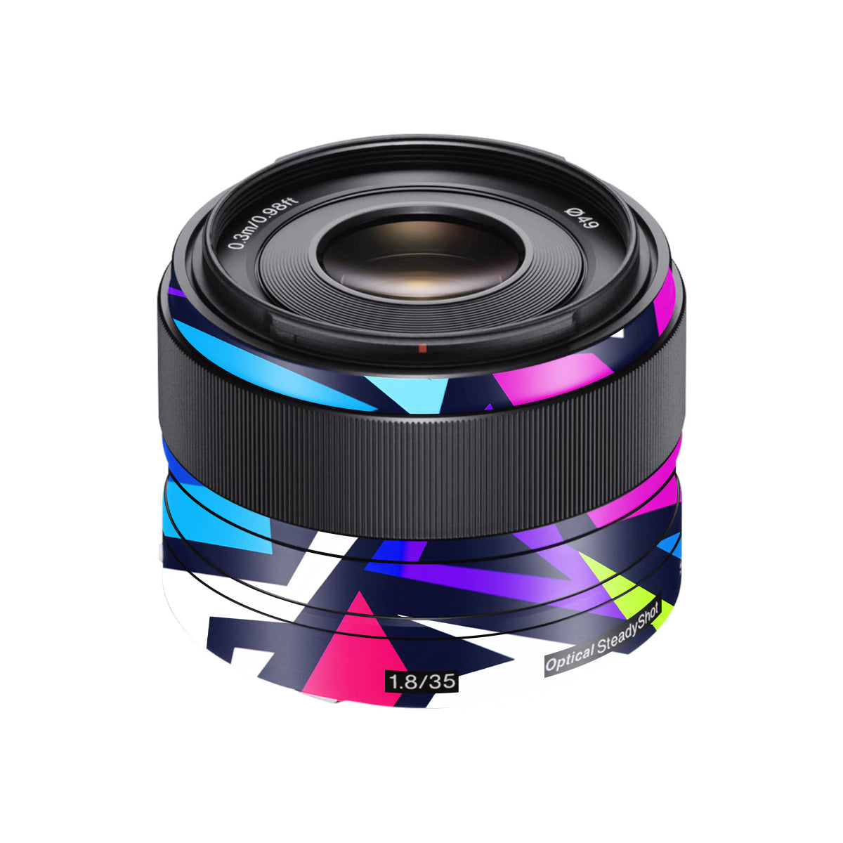 Bold Geometric Pop Sony FE 35mm F/1.8 Camera Lens Skin