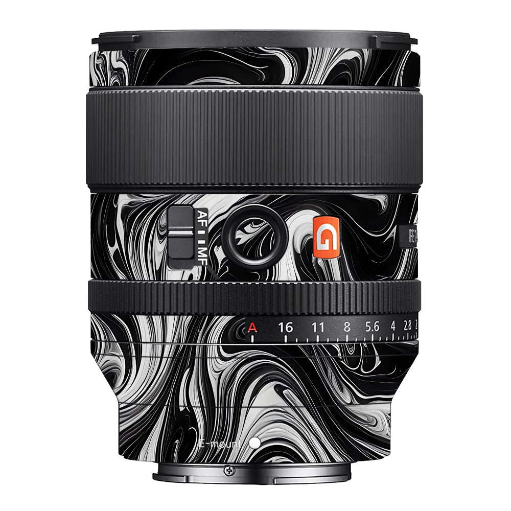 Black and White Marble Sony FE 35mm f/1.4 GM Camera Lens Skin