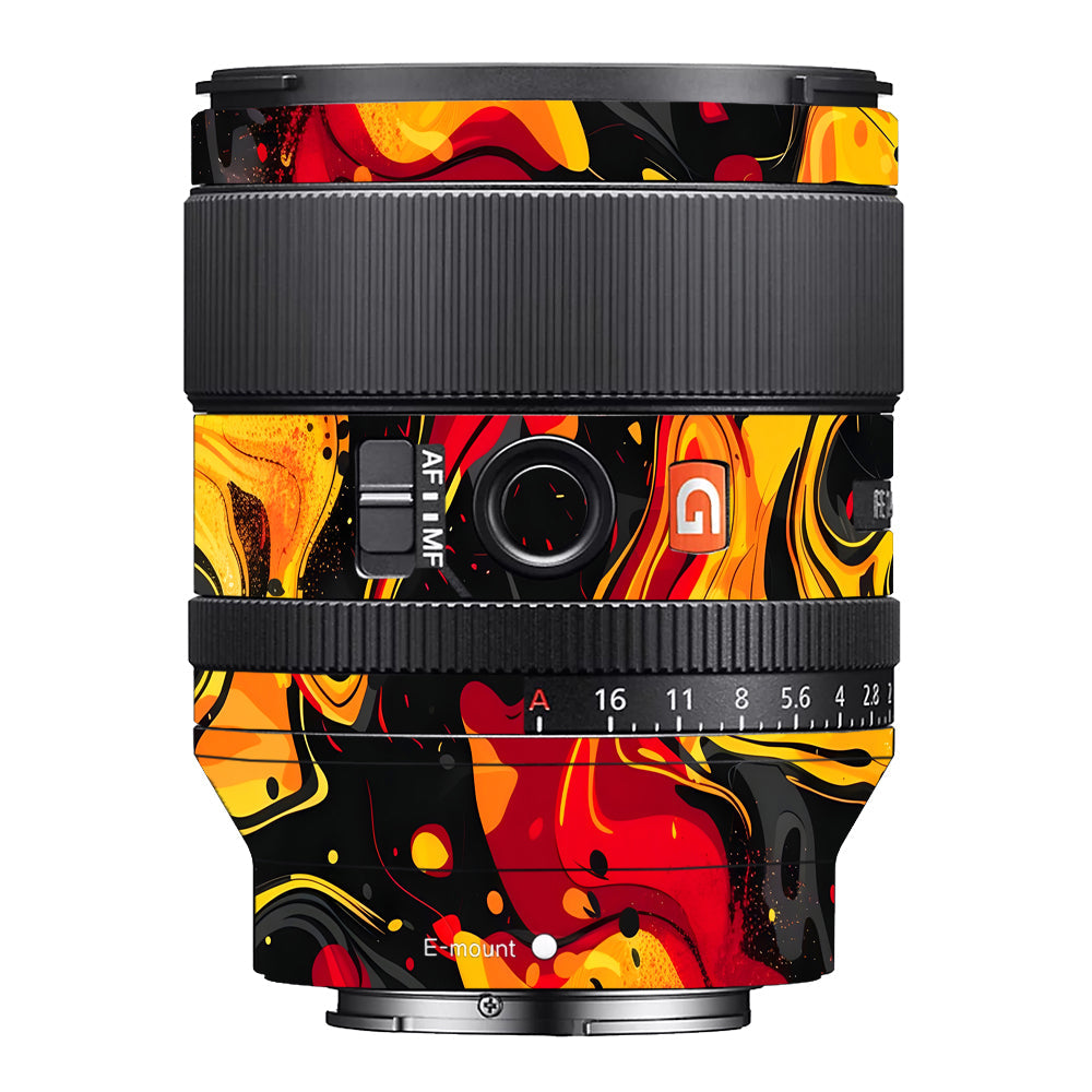 Lava Burst Sony FE 35mm f/1.4 GM Camera Lens Skin