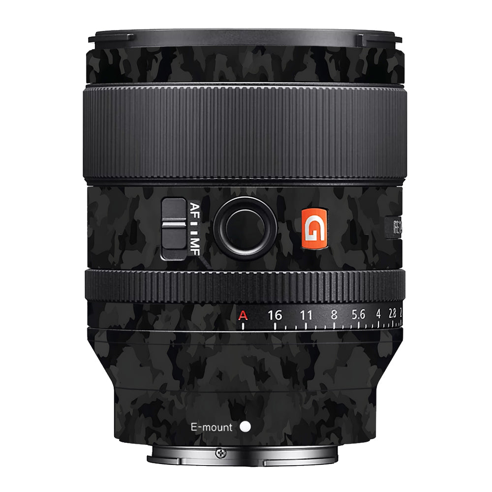 Black Camouflage Sony FE 35mm f/1.4 GM Camera Lens Skin