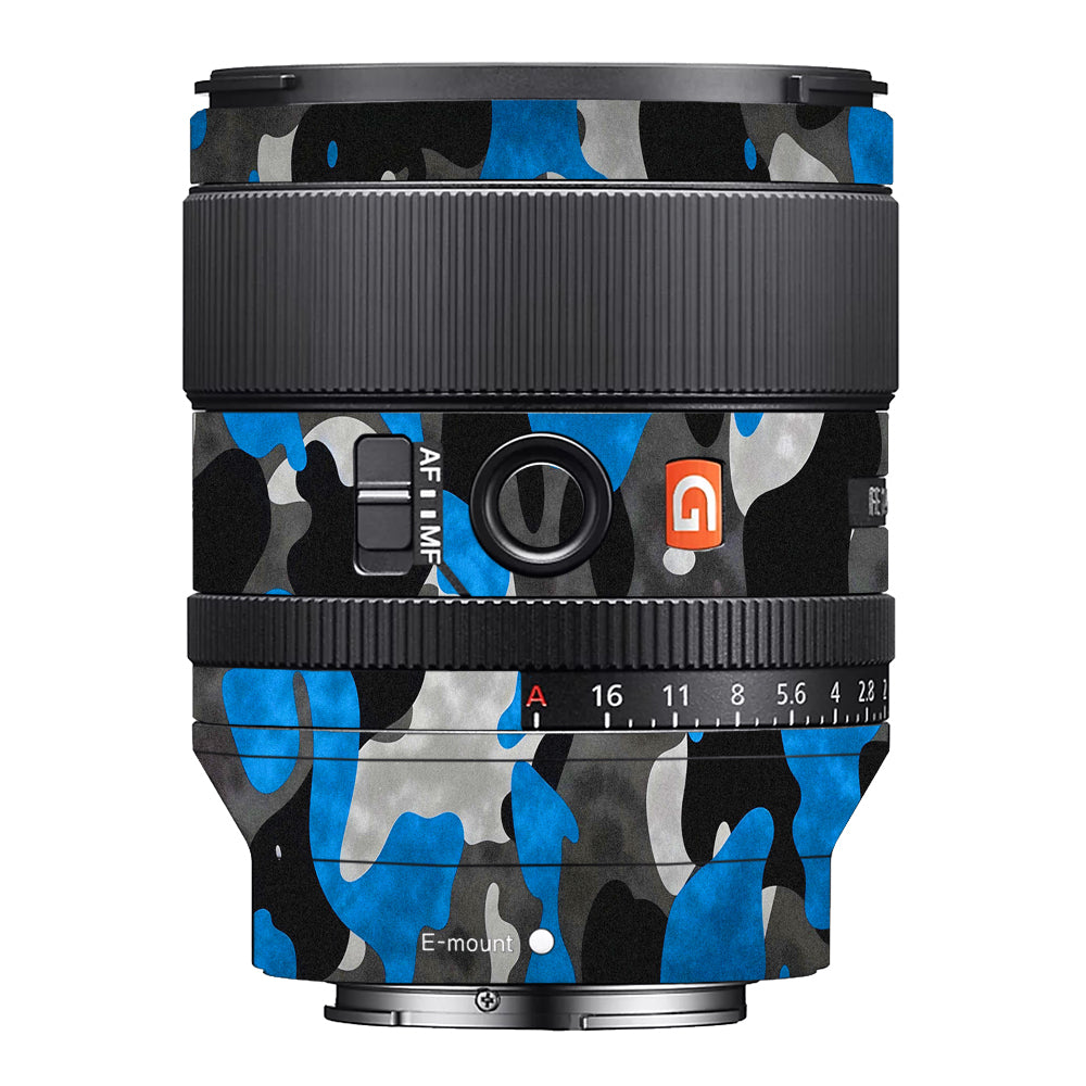 Blue Grey Camo Sony FE 35mm f/1.4 GM Camera Lens Skin