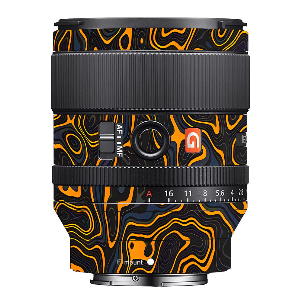 Amber Topographic Waves Sony FE 35mm f/1.4 GM Camera Lens Skin
