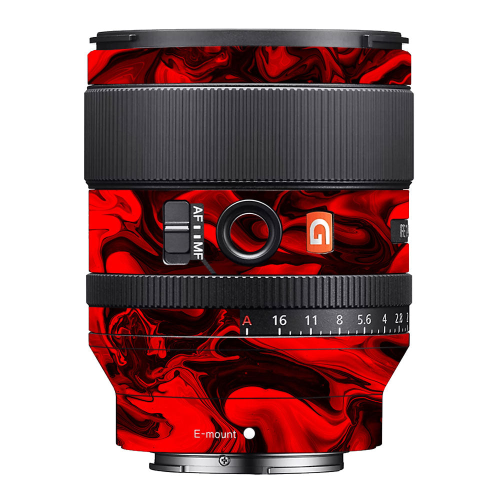 Red Lava Flow Sony FE 35mm f/1.4 GM Camera Lens Skin