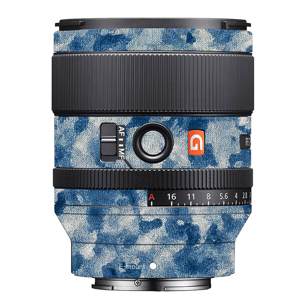 Blue Watercolor Fabric Sony FE 35mm f/1.4 GM Camera Lens Skin