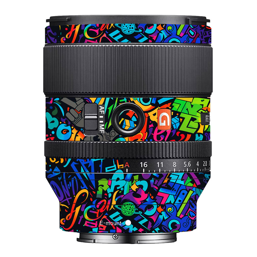 Colorful Urban Street Art Lettering Sony FE 35mm f/1.4 GM Camera Lens Skin