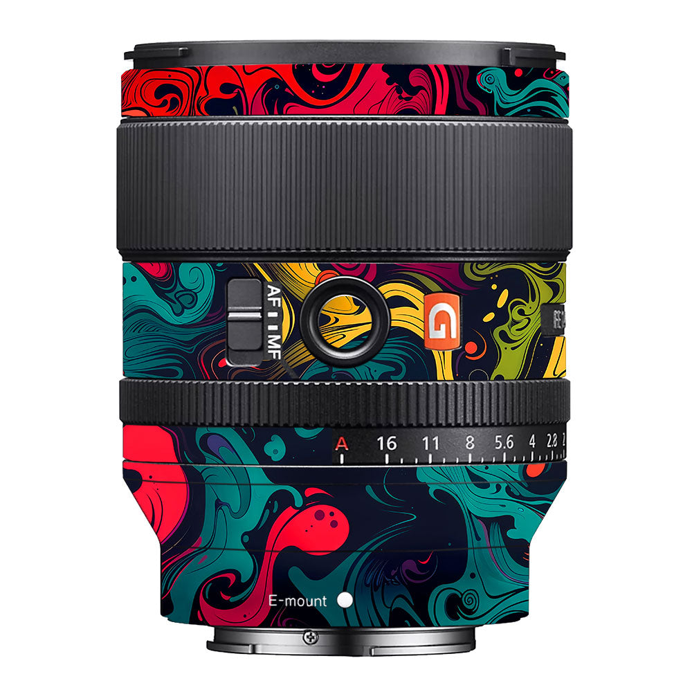 Psychedelic Color Swirl Sony FE 35mm f/1.4 GM Camera Lens Skin