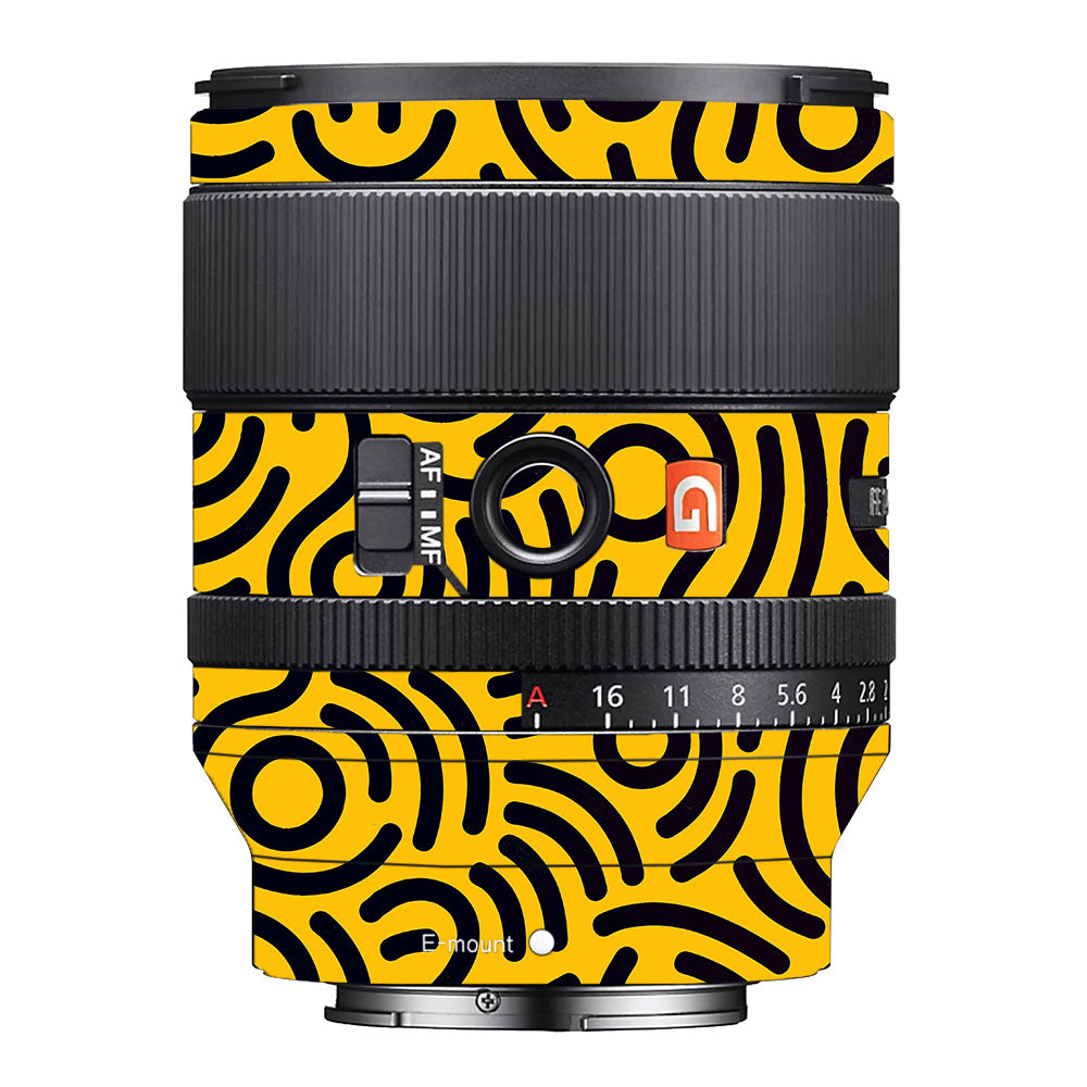 Minimal Yellow Wave Sony FE 35mm f/1.4 GM Camera Lens Skin