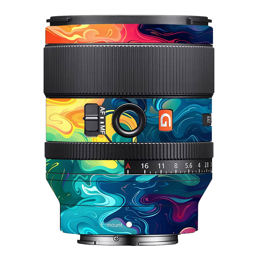 Rainbow Liquid Fusion Sony FE 35mm f/1.4 GM Camera Lens Skin