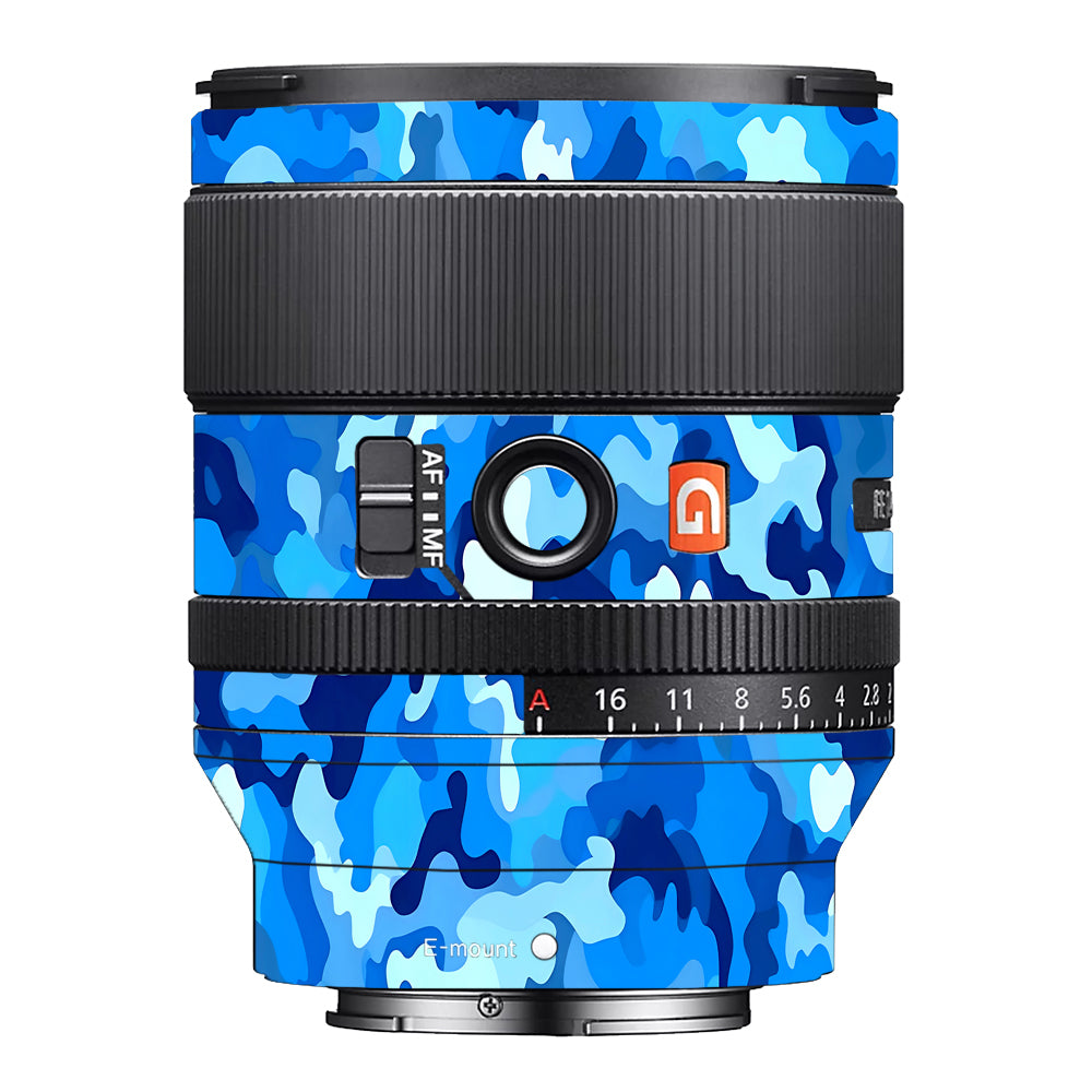 Arctic Blue Camo Pattern Sony FE 35mm f/1.4 GM Camera Lens Skin