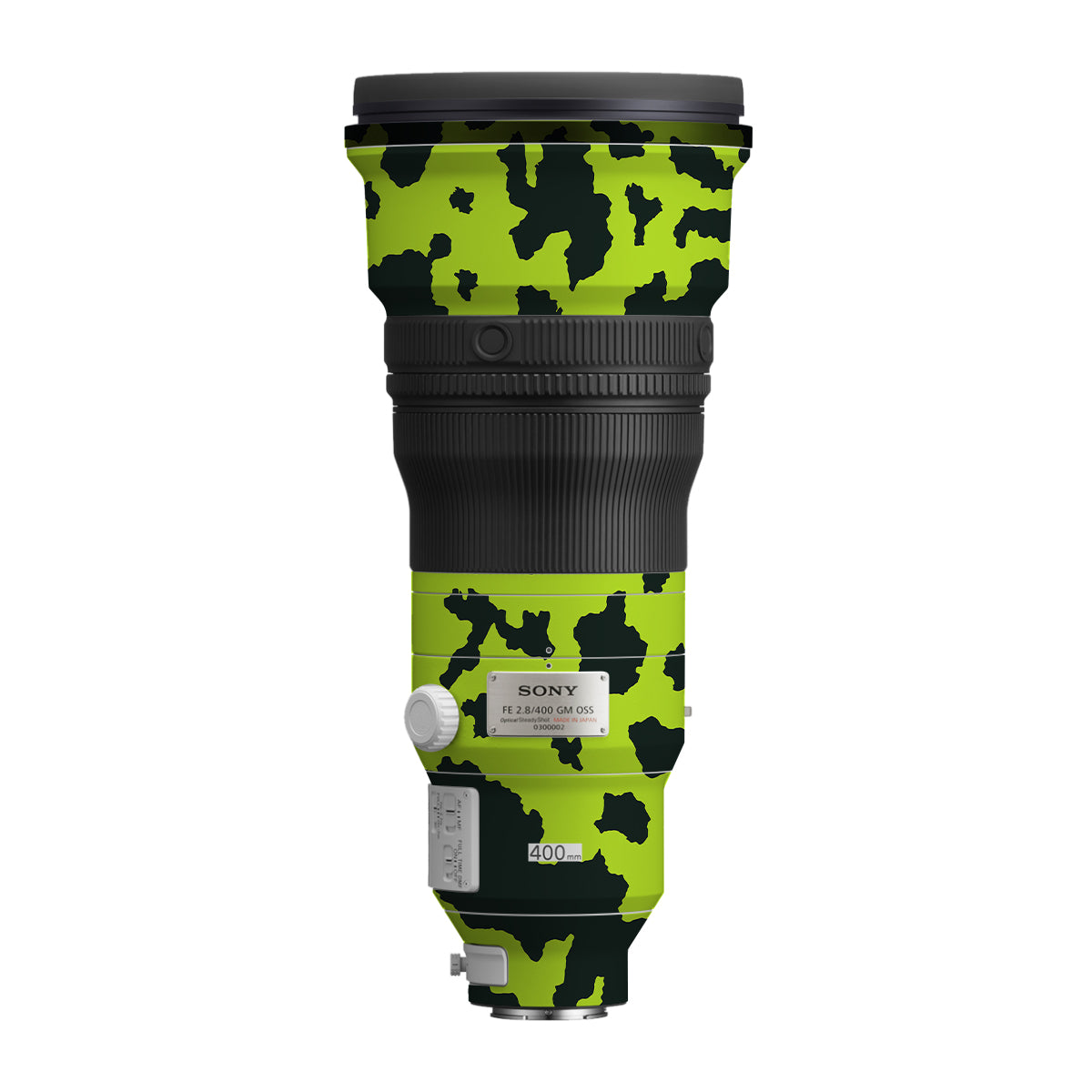 Neon Green Splatter Sony FE 400mm F/2.8 GM Camera Lens Skin