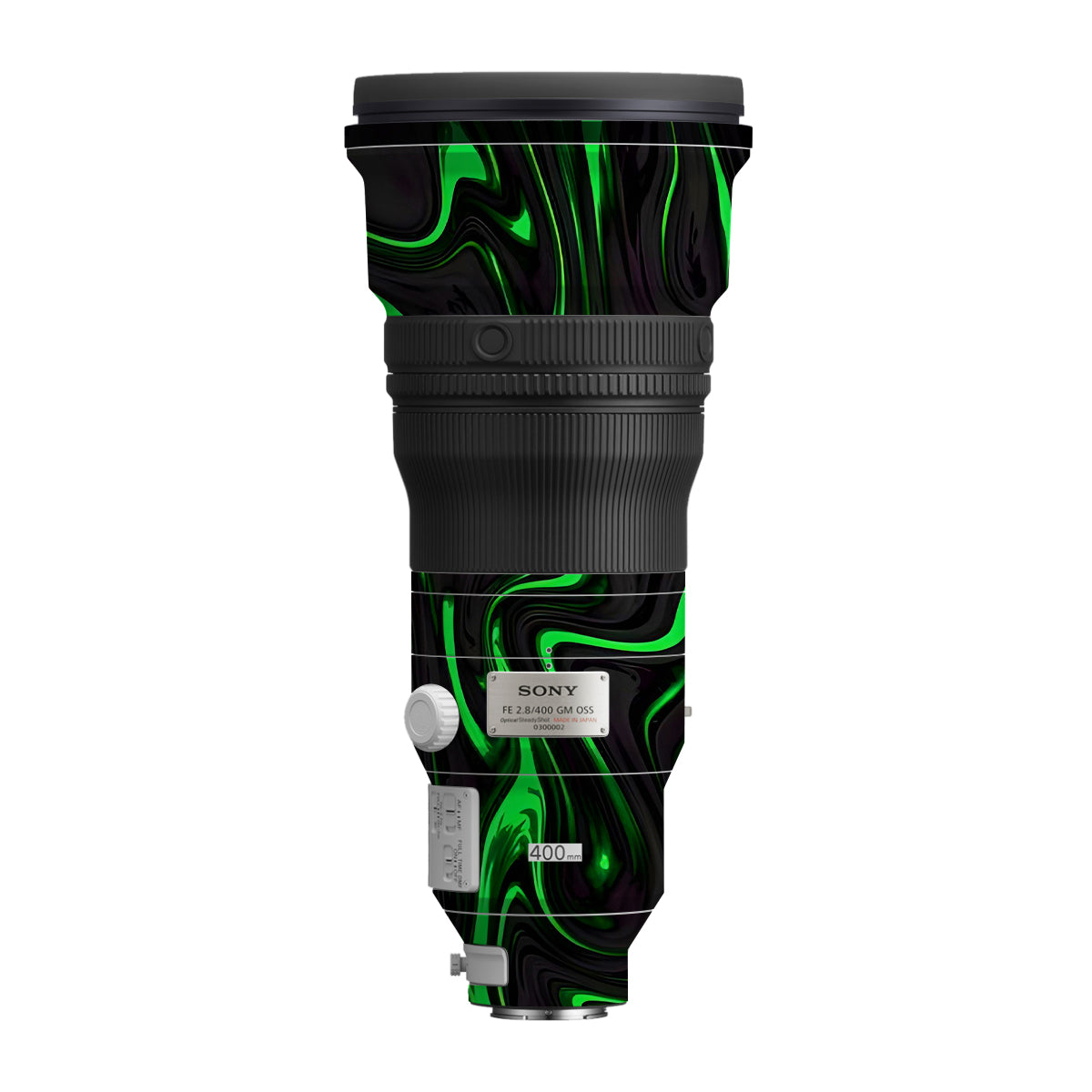 Green Liquid Pattern Sony FE 400mm F/2.8 GM Camera Lens Skin