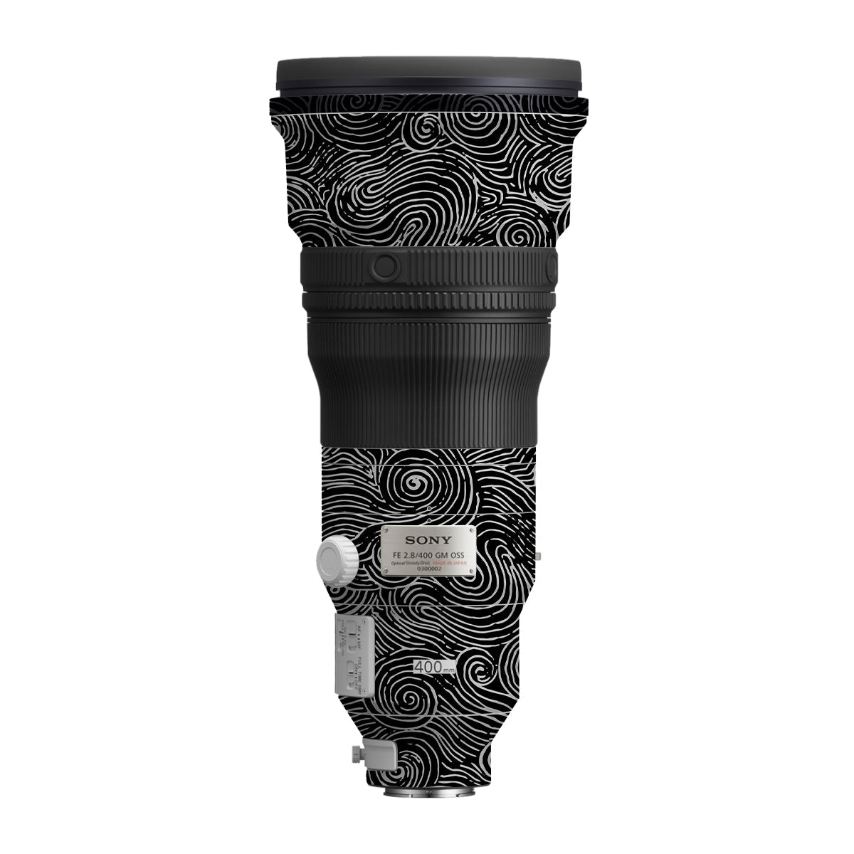 White Spirals Sony FE 400mm F/2.8 GM Camera Lens Skin