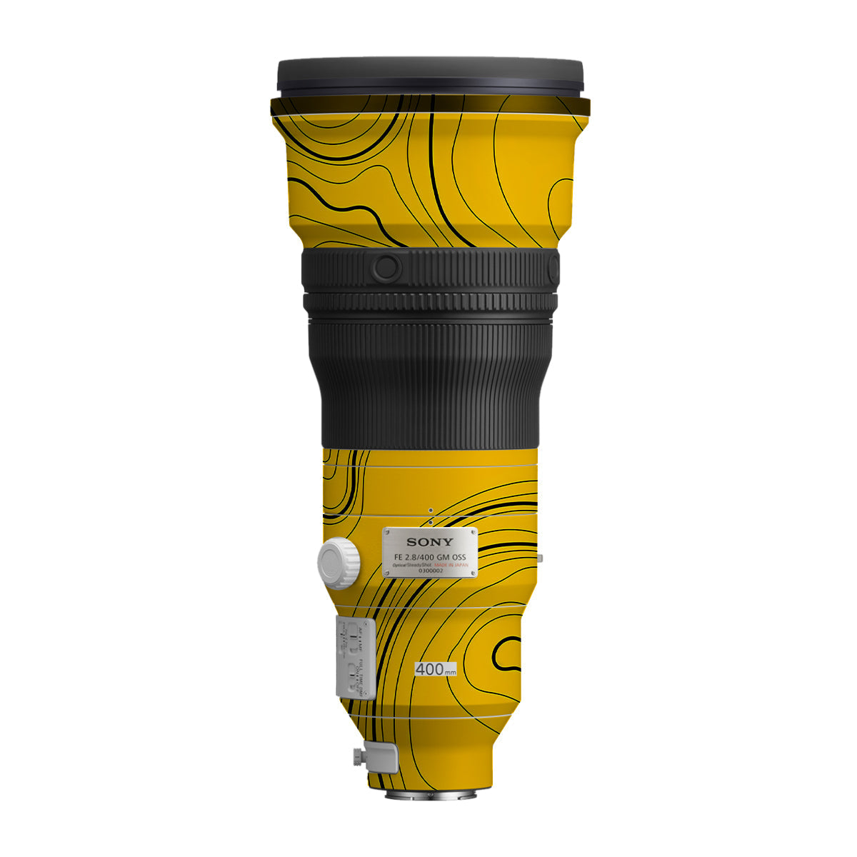 Topographic Map Pattern Sony FE 400mm F/2.8 GM Camera Lens Skin