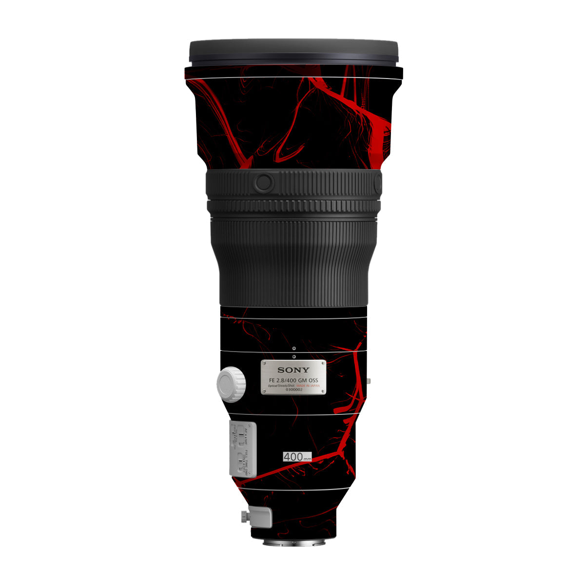 Red Neural Grid Sony FE 400mm F/2.8 GM Camera Lens Skin