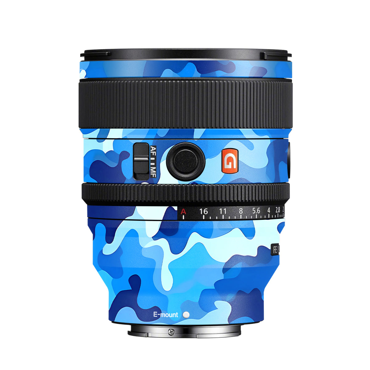 Arctic Blue Camo Pattern Sony FE 50mm F/1.2 GM Camera Lens Skin