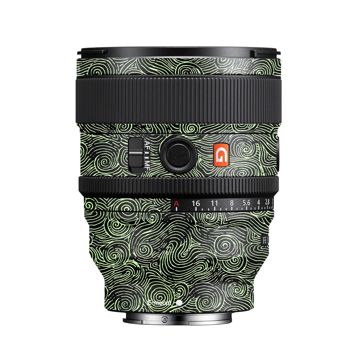 Green Spirals Sony FE 50mm F/1.2 GM Camera Lens Skin