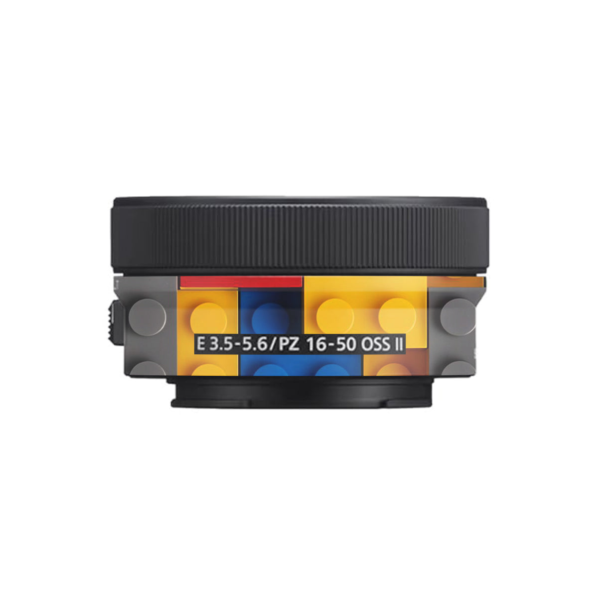 Colorful LEGO Brick Wall Pattern Sony E 16-50mm F/3.5-5.6 Camera Lens Skin