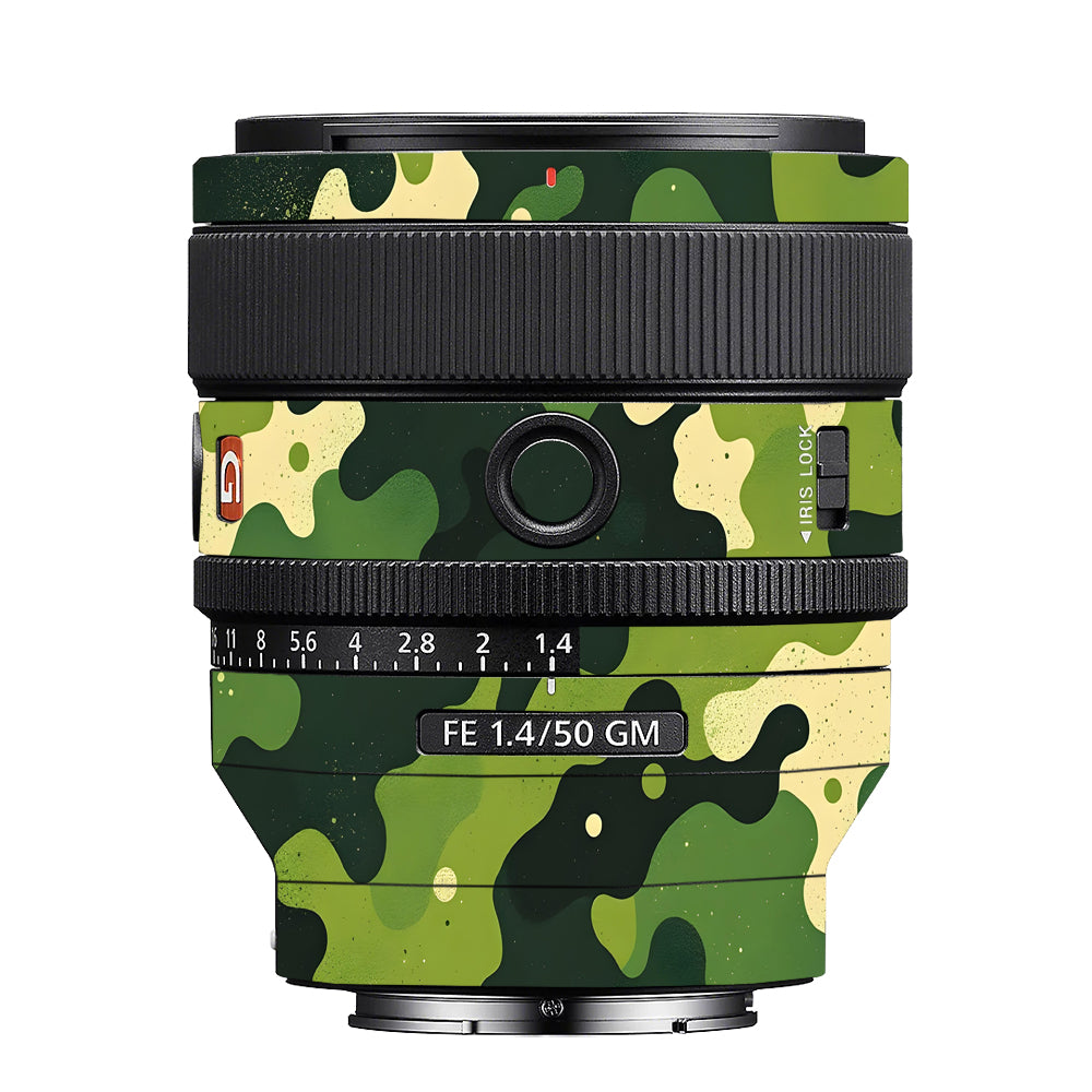 Camouflage Pattern Sony FE 50mm f/1.4 GM Camera Lens Skin