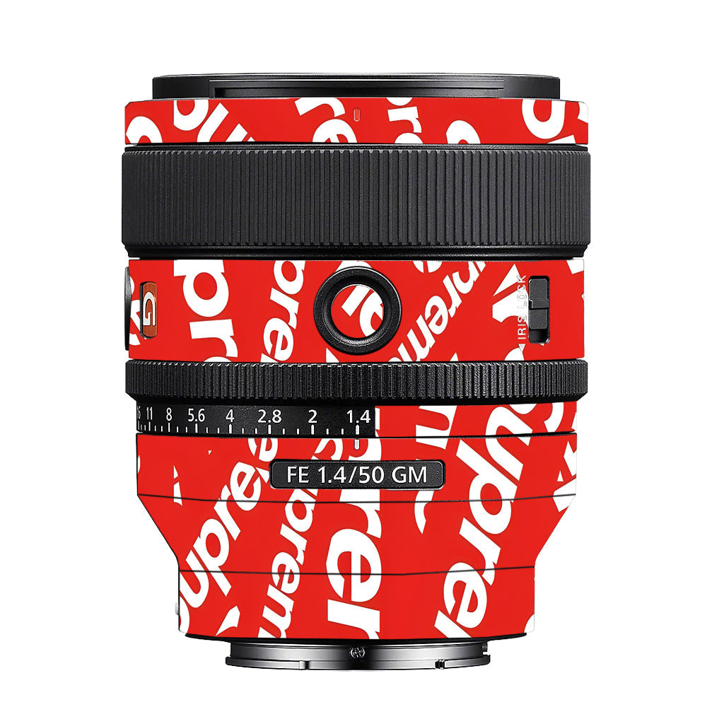 Supreme Red Sony FE 50mm f/1.4 GM Camera Lens Skin