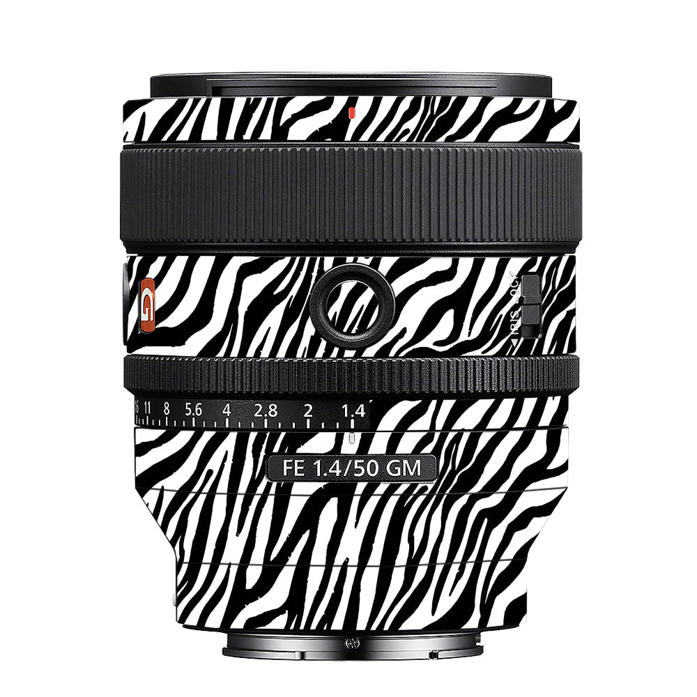 Classic Zebra Stripes Sony 50mm 1.4 Camera Lens Skin