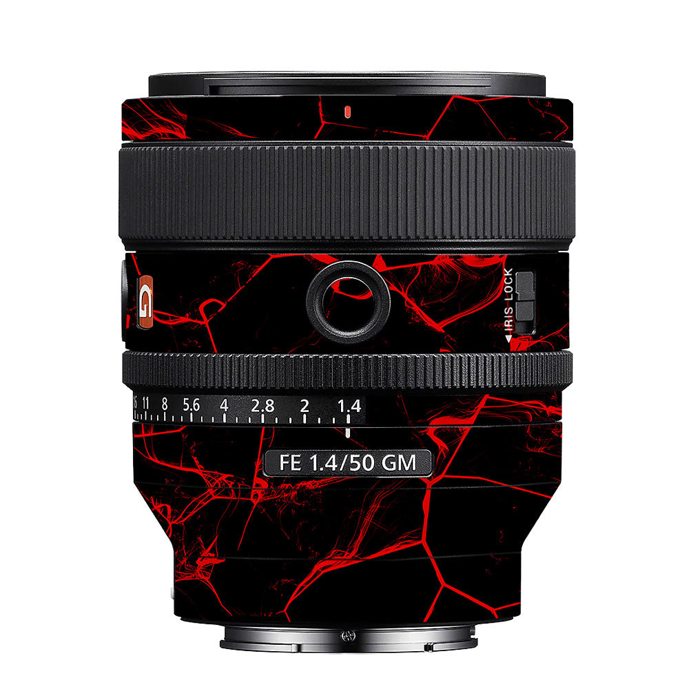 Red Neural Grid Sony FE 50mm f/1.4 GM Camera Lens Skin