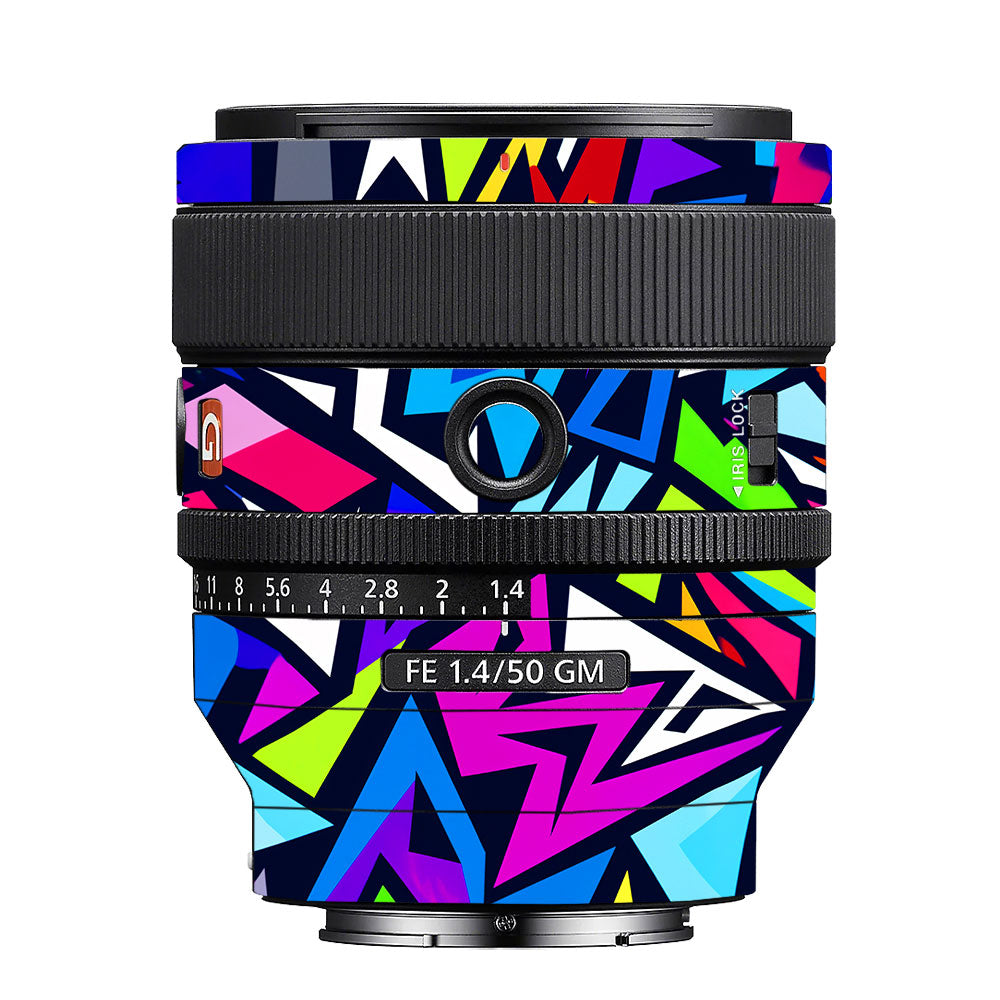 Bold Geometric Pop Sony FE 50mm f/1.4 GM Camera Lens Skin