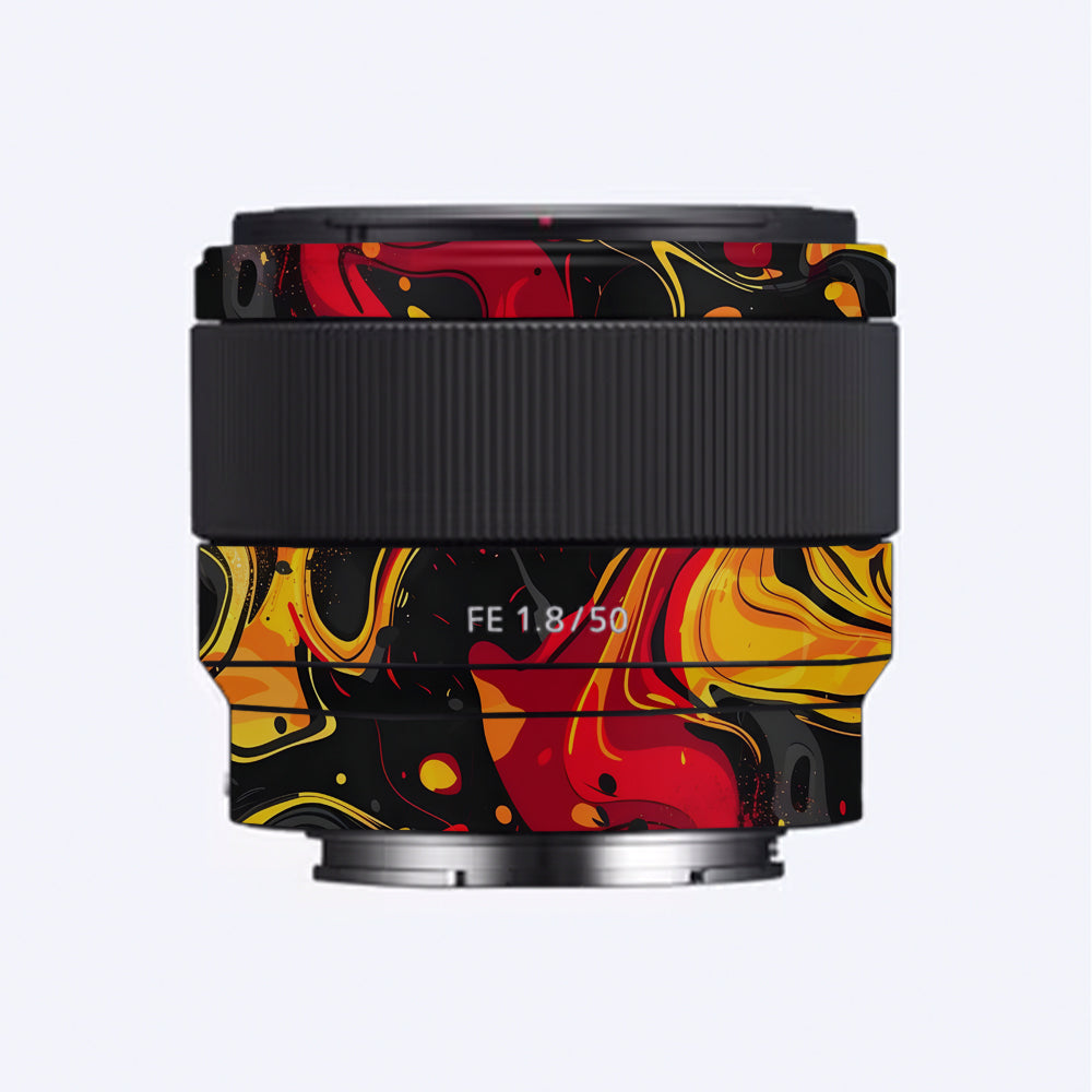 Lava Burst Sony FE 50mm f/1.8 Camera Lens Skin