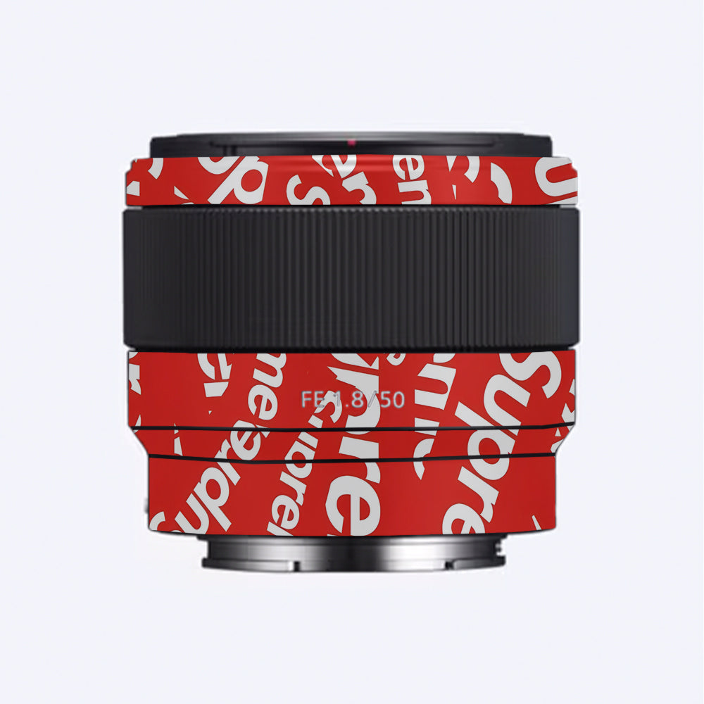 Supreme Red Sony FE 50mm f/1.8 Camera Lens Skin