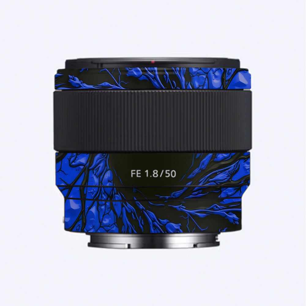 Venom Blue Sony FE 50mm f/1.8 Camera Lens Skin