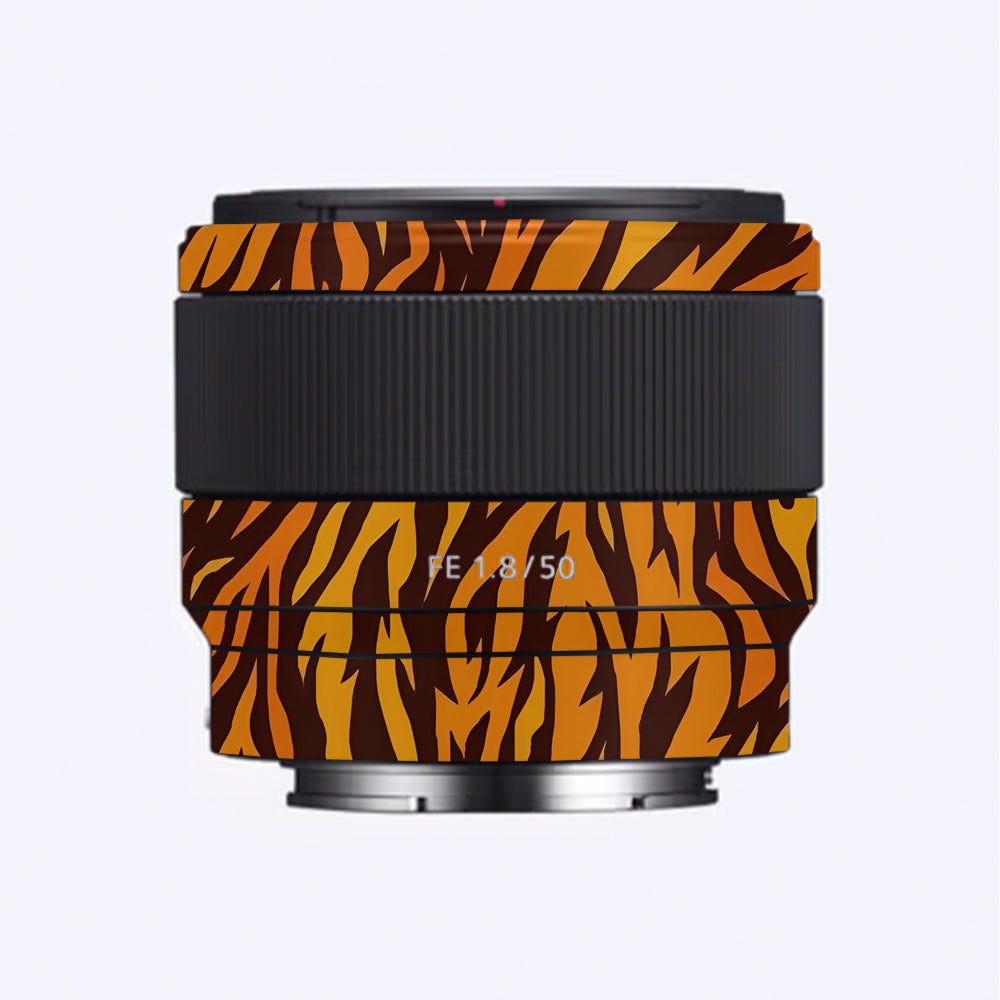 Wild Tiger Stripes Sony FE 50mm f/1.8 Camera Lens Skin