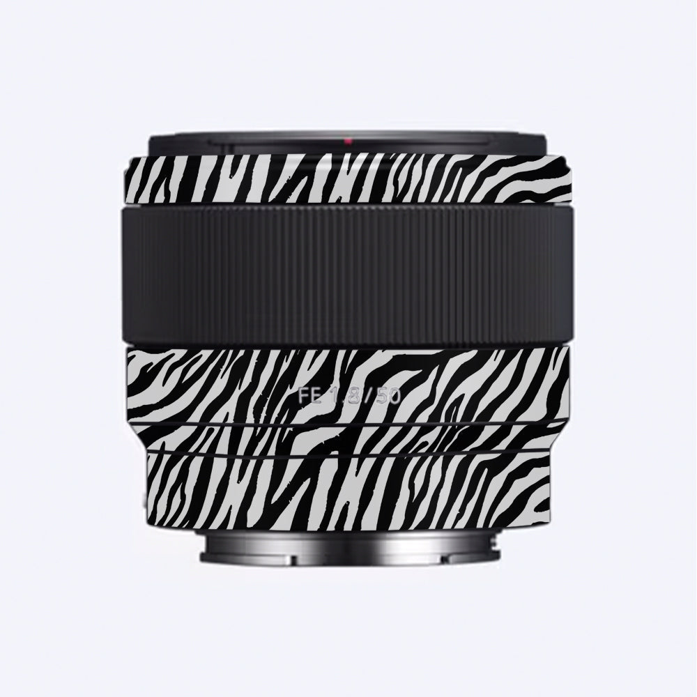 Classic Zebra Stripes Sony FE 50mm f/1.8 Camera Lens Skin