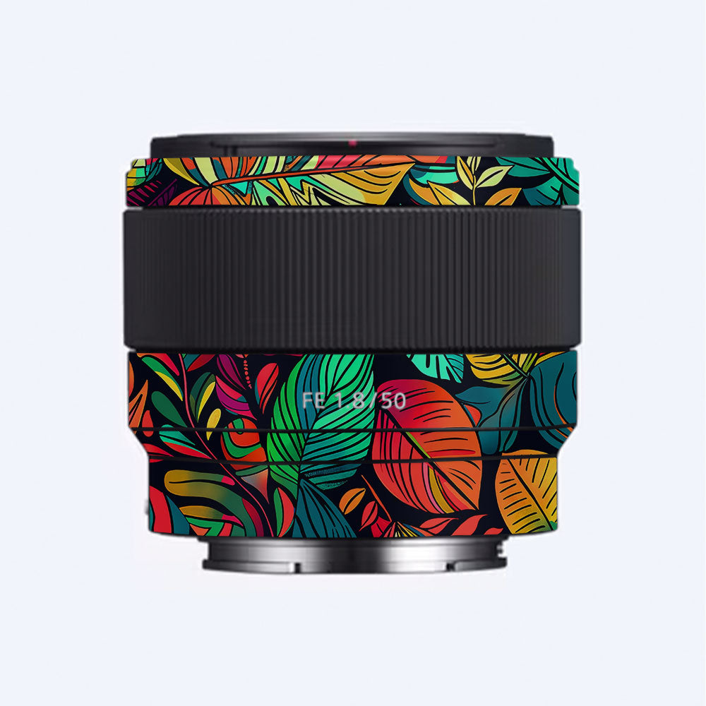 Tropical Jungle Leaves Sony FE 50mm f/1.8 Camera Lens Skin