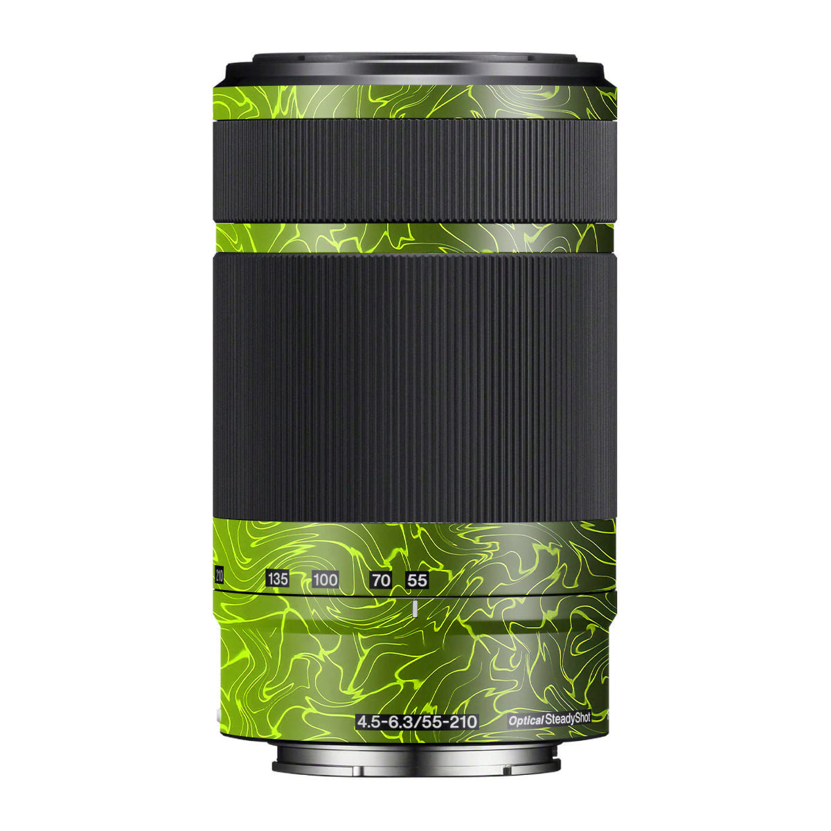 Lime Yellow to Black Gradient Sony E 55-210mm F/4.5-6.3 OSS Camera Lens Skin