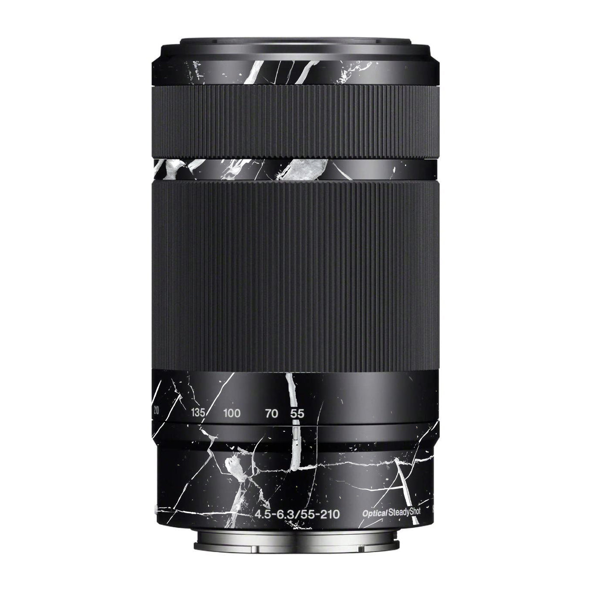 White Veins on Black Sony E 55-210mm F/4.5-6.3 OSS Camera Lens Skin