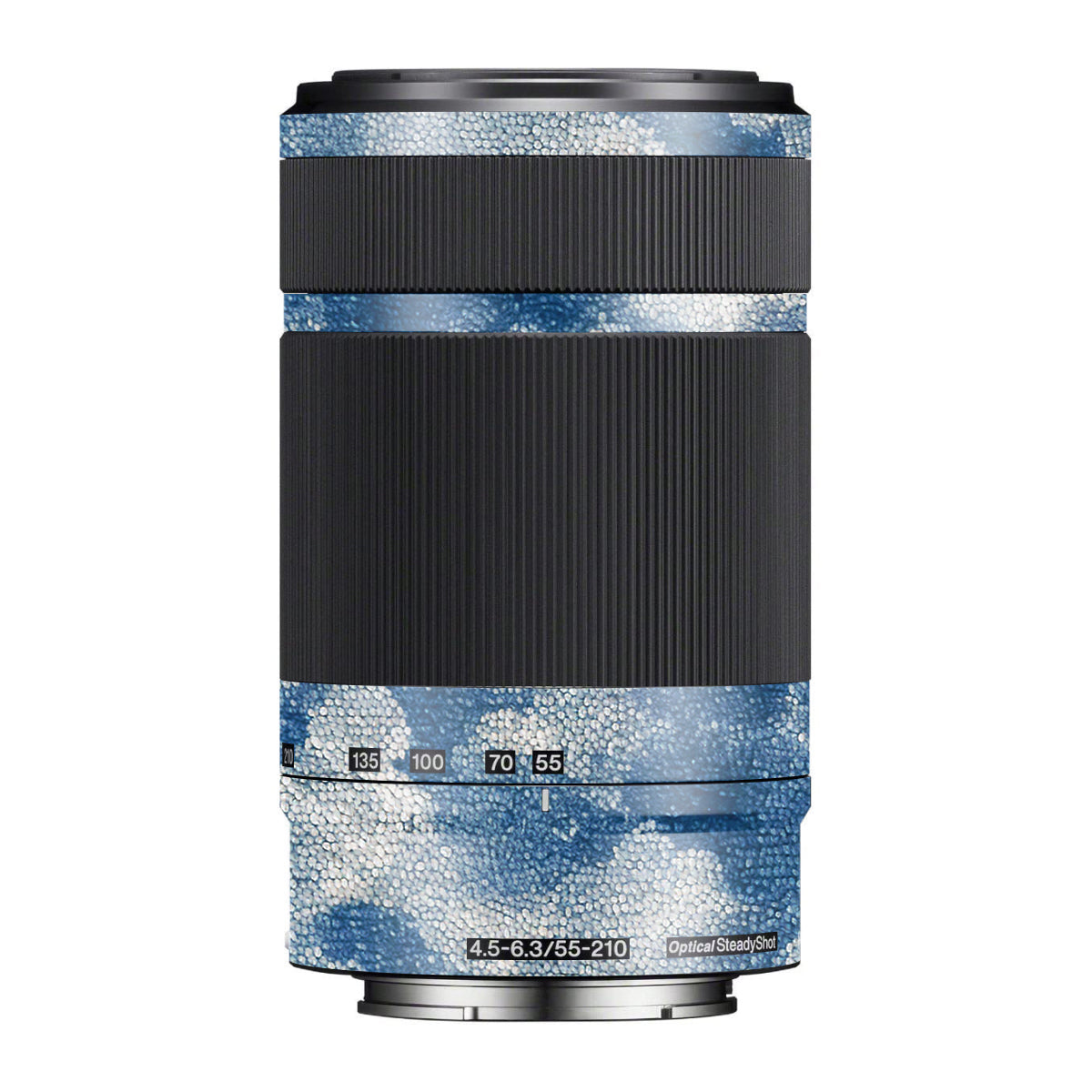 Blue Watercolor Fabric Sony E 55-210mm F/4.5-6.3 OSS Camera Lens Skin