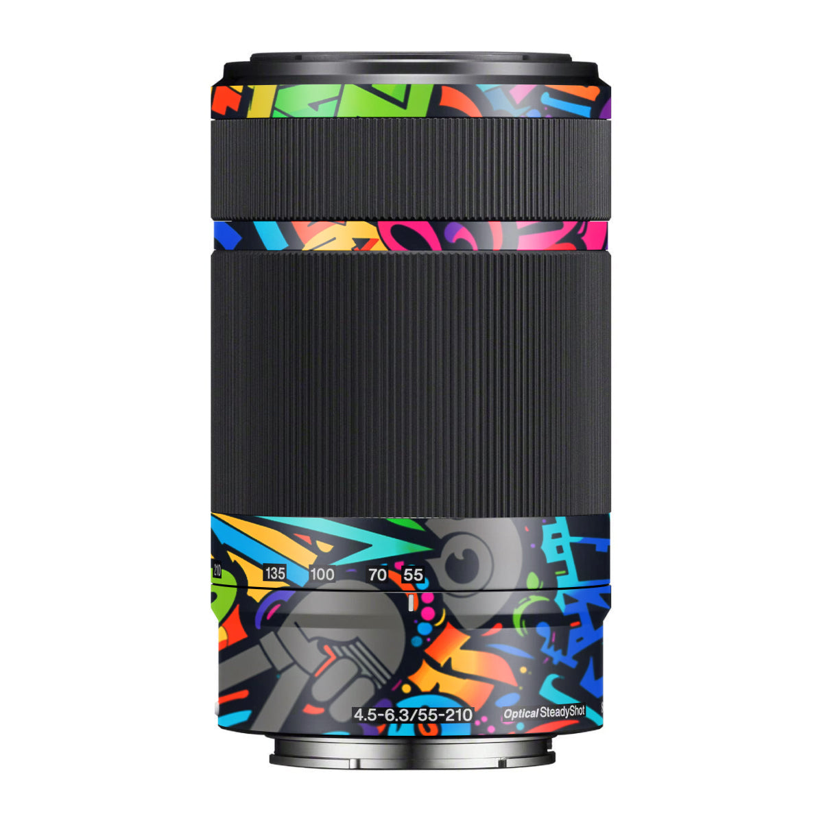 Colorful Urban Street Art Lettering Sony E 55-210mm F/4.5-6.3 OSS Camera Lens Skin