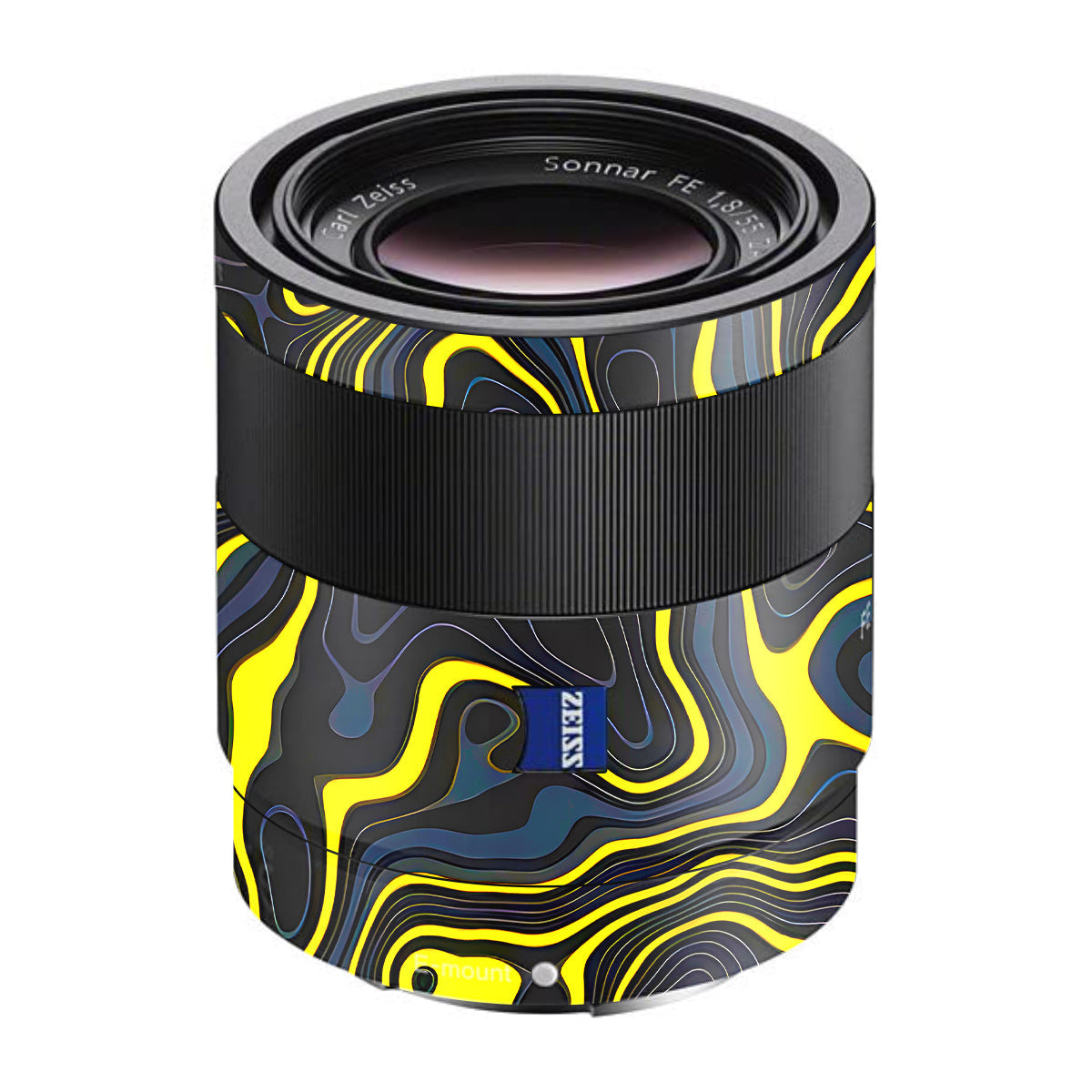 Neon Lava Contours Sony FE 55mm F/1.8 ZA Camera Lens Skin