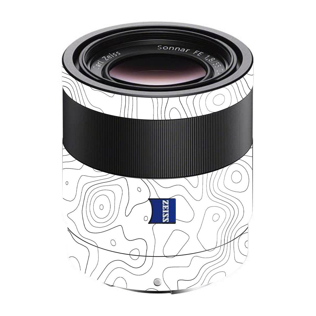 White Contour Design Sony FE 55mm F/1.8 ZA Camera Lens Skin