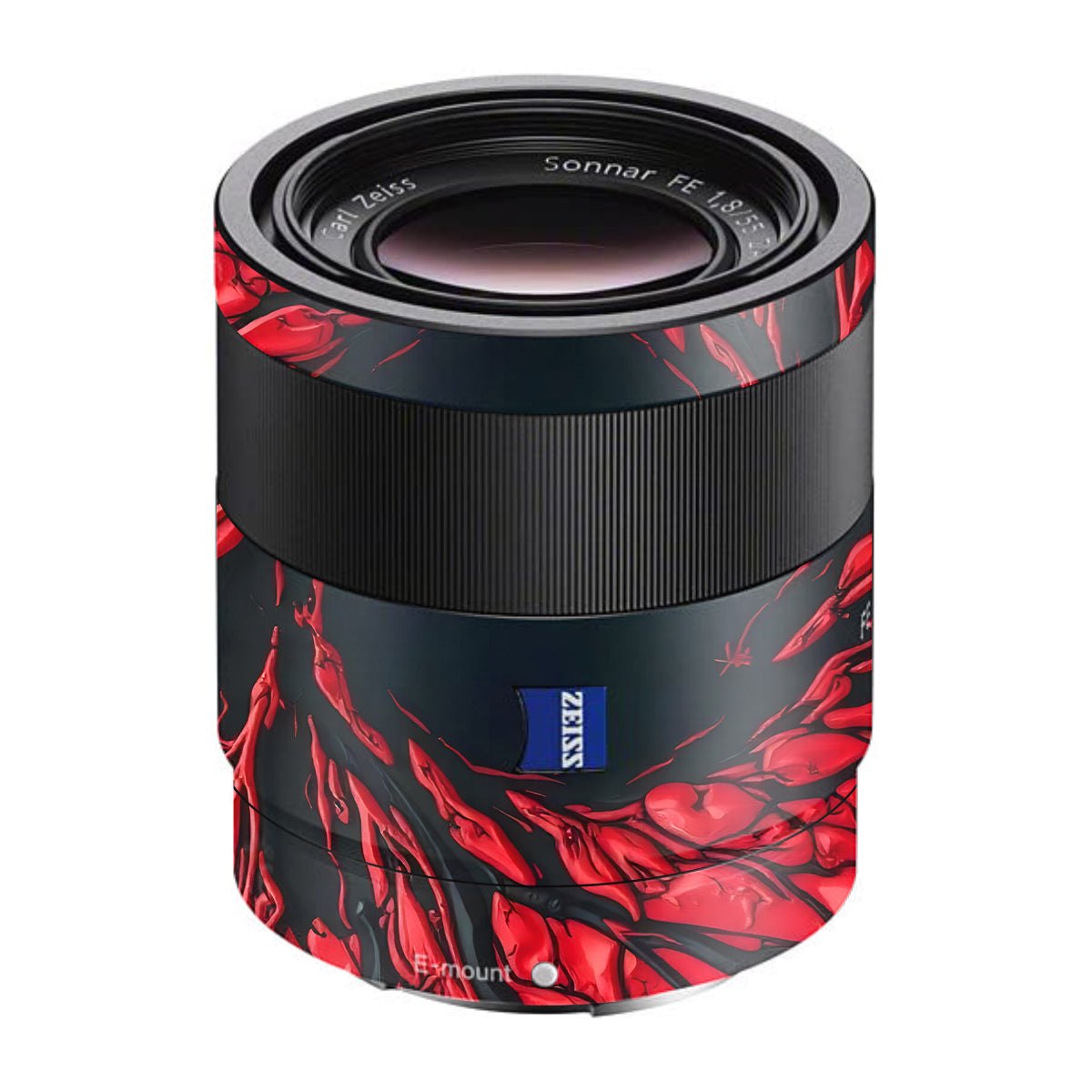 Venom Red Sony FE 55mm F/1.8 ZA Camera Lens Skin